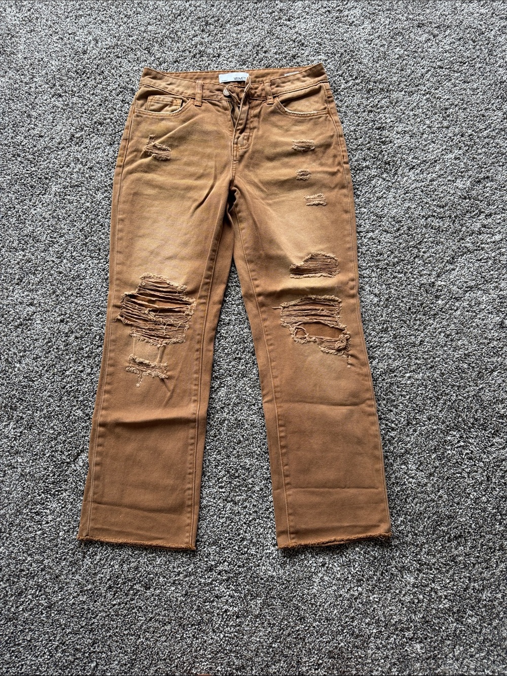 Women’s Distressed Brown Jeans